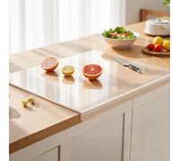 Acrylic Cutting Board with Counter Lip Medium 18" X 14", 18' X 16" and X-Large 24' X 18", Clear Cutting Board with Lip for Countertop, Counter Protectors for Kitchen