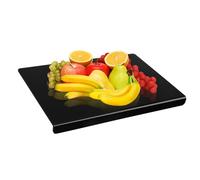 Acrylic Cutting Board with Lip Edge - Reusable Multipurpose Cutting Board Rectangle Chopping Board | Non Slip Lightweight Chopping Board | Black Glass Worktop Saver, Black Countertop Protector