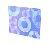 Acrylic Cutting Board With Lip Non-Slip 13.4"x16.5" Over The Counter Cutting Board Home Use Great Kitchen Essential Gadgets & Decor Neon Ocean Blu Ray Circle Purple