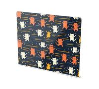 Acrylic Cutting Board With Lip Non-Slip Over The Counter Cutting Boards Home Use Mini Orange White Cats