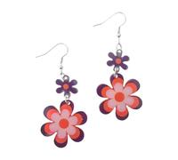 Acrylic Daisy Flower Dangle Earrings for Women, 2D Flat Colorful Summer Jewelry, Lightweight Cute White Orange Purple Earrings for Daily Casual Wear, Party Accessories, Sweet Birthday Gift for Her