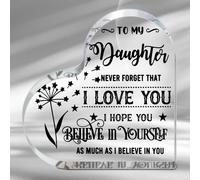 Acrylic daughter plaque I Love You from Mom and Dad 1 piece