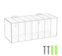 Acrylic Day of The Week Covered Label Dispenser, Transparent 7 Slot Label Dispenser Tape Wall Mount Versatile Easy to Install Sticker Roll Dispenser for Office School Home