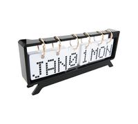 Acrylic Desk Calendar - TV Cabinet Shape Daily Turn Over, Standing Desktop Calendar, Metal Base Decoration | Home Office Turn Page Month Date W isplay Modern Gift Planner, 8.86x1.18x2.95 Inches