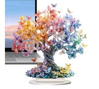 Acrylic Desk Decoration - 20cm Tree Figure, Acrylic Memorial Figure, Inspirational Decorative Accent | Sentimental Mourning Table Display for Living Room and Bedroom