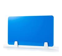 Acrylic Desk for Offices Libraries Classrooms Blue 30x50cm Protective Divider with 2 Clips Office Partition Desktop Shield Clear Visibility