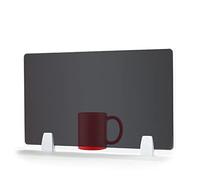 Acrylic Desk Partition with Clamps Black & Transparent 30x40cm Perfect for Office & School Signage Ideal for Student Workspaces & Workspace Protection