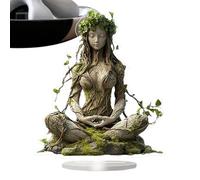 Acrylic Desk Sign Decor, Bohemian Goddess Acrylic Flat Statue, Tabletop Ornament Stand Figure Scene Prop for New Year Housewarming Birthday Christmas Graduation