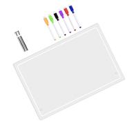 Acrylic Desktop Memo Board for Do Lists, Quick Erase | Polished Surface, Landscape or Vertical Use, Desk Organisation and Shared Reminders for Workers and Teachers