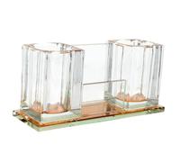 Acrylic Desktop Microphone Stand Base for Stages and Desk Use | Non-slip Bottom, Storage Microphone Holder Design, Table Mic Base for Wireless Unit