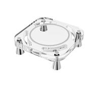 Acrylic Desktop Stand for Mac Mini M4 /M4 Pro 2024, Hollowed Cooling Bracket Mini Computer Holder Anti-Slip Desk Mount Base