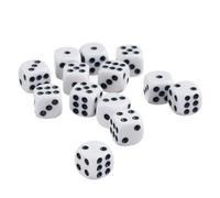 Acrylic Dice Set, 50Pcs 12mm Six-Sided Educational Mathematical Dice for Board Games, Teaching, White Set