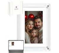 Acrylic Digital Photo Frame 5 Inch, 4G Storage Electronic Picture Frame with Video/Image Playback, Auto Rotate 360°, Built-in Speaker, Type-C, Auto-Play for Memories Display