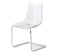 Acrylic Dining Chairs with Backrests - Modern Transparent Design for Dining Tables and Home Décor Enhancement