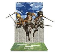 Acrylic Diorama Attack on Titan: Eren, Mikasa & Armin 20 cm, White