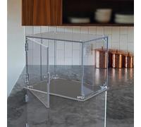 Acrylic Display Box,Acrylic Display Case with Hinge, Openable Showcase for Figures, Dolls, Trophies - Sizes 4 to 18 Inches, Display Cabinet - Perfect for Collectibles (18"x8"x14")