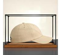 Acrylic Display Box,Acrylic Hat Display Case Box with Solid Wood Base, Clear Organizer for 6-24" Collectibles & Figures, Perfect Showcase for Hats, Memorabilia & Accessories