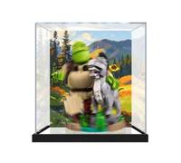 Acrylic Display Box Compatible with Lego 72423 Shrek, Donkey & Puss in Boots, Transparent Dustproof Storage Box (Model Not Included) (Background Build + Mirror)