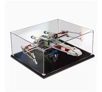 Acrylic Display Box Compatible with Lego 75355 Fighter Aircraft Blocks Dustproof Thick Base Collectible Gift Display Case Organizer (Box Only) (2mm)