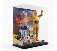 Acrylic Display Box, Compatible with Lego 75398+75379 Robotics C-3PO/R2-D2 Kits, Clear Boxes for Displaying Collectibles, Dustproof Display Boxes (Box Only)