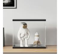 Acrylic Display Box Dustproof Transparent with Black Base 40x36x35 cm Showcase
