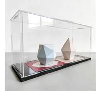 Acrylic Display Box,Extra-Long Stackable Acrylic Display Case for Figures, Dustproof Show Box with Black Base, 60x25x25cm/24x10x10in - Ideal for Collectibles and Toys