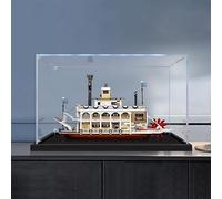 Acrylic Display Box for L-e*g-o 21356 Canal Steamship Model, Transparent Dustproof Display Box, Perfect for Study, Bedroom, Living Room - Ideal for BrickFan (Model Not Included) (2mm)