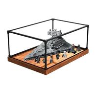 Acrylic Display Box for L-e*g-o 75394 Star Annihilator Model, Transparent Dustproof Display Box, Compatible with L-e*g-o 75394 Construction kit (Model not Included) (Wood color)