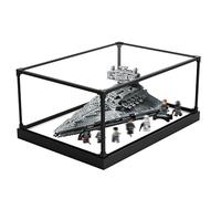 Acrylic Display Box for L-e*g-o 75394 Star Annihilator Model, Transparent Dustproof Display Box, Compatible with L-e*g-o 75394 Construction kit (Model not Included) (Black)