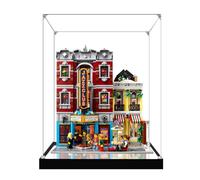 Acrylic Display Box for Lego 10312 Jazz Club Model, Transparent Dustproof Display Box, Compatible with Lego 10312 Model (Model Not Included) (Mirror Base 2mm)