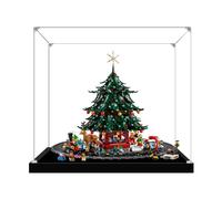 Acrylic Display Box for Lego 10361 Christmas Train+ 41843 Christmas Tree Model, Transparent Dustproof Display Box, Compatible with Lego 10361+41843 Model (Model Not Included) (2MM)