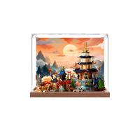 Acrylic Display Box for LEGO 71814 Touurnament Teumple City Set, Figure Storage Box, Transparent, dustproof, 65x35x50cm (Display box only) (background)