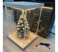 Acrylic Display Box,LED Acrylic Display Case, Large Clear Show Box (60x50x40cm) - Dust Proof, Perfect for Collectibles, Models, and Memorabilia - Stylish Alternative to Glass Case