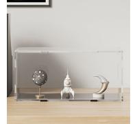 Acrylic Display Box Transparent Black 30x15x14cm Dustproof Clear Showcase Small