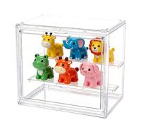 Acrylic Display Box, Transparent Organizer, with Magnetic Door Clear Display Box Removable Partition, Figurines Cards Jewelry Shoes Purses Pictures Balls Desk Decor