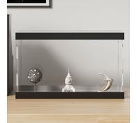Acrylic Display Box Transparent with Black Base 31x17x19cm Dustproof Case Mini