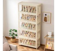 Acrylic Display Cabinet - 5-Tier Showcase, Sealed and Dustproof, Tough Texture for Living Room, Transparent on 3 Sides, Suitable for Various Scenarios
