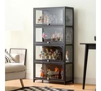 Acrylic display cabinet Display Cabinets/ Flip Door Display Cabinet Curio Display Cabinet Curio Cabinet Glass Display Shelf Curio Cabinet with Acrylic Doors Display Cabinet,B-80×33×140cm/32×13×55in