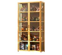 Acrylic Display Cabinet Display Cases For Collectibles Cabinet Storage Cabinet With Doors Double-door Design Transparent On Three Sides Strong Load-bearing Capacity Suitable For Various Home Storage