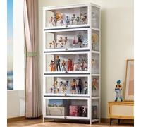Acrylic Display Cabinet for Collectibles, Dustproof, Three-Layer Curio Collection, Transparent Design, Ideal for Living Room or Bedroom, 70cm x 33cm x 106cm