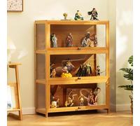 Acrylic Display Cabinet for Collectibles, Dustproof, Three-Layer Curio Collection, Transparent Design, Ideal for Living Room or Bedroom, 70cm x 33cm x 106cm