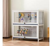 Acrylic Display Cabinet for Collectibles, Dustproof, Three-Layer Curio Collection, Transparent Design, Ideal for Living Room or Bedroom, 70cm x 33cm x 106cm
