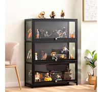 Acrylic Display Cabinet for Collectibles, Dustproof, Three-Layer Curio Collection, Transparent Design, Ideal for Living Room or Bedroom, 70cm x 33cm x 106cm