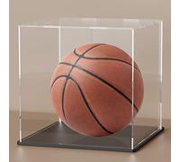 Acrylic Display Case, 11x11x11 Inch Cube Acrylic Boxes for Display, Clear Display Cases with Matte Black Base and Lid for Collectibles and Figures