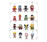 Acrylic Display Case, 4 Tier Clear Display Case for Mini Funko Pop Figures, Wall Mounted or Desktop Dustproof Display Cabinet Box for Collectibles Mini Toys Figurines Lego Model Dolls (12x4x15.9 inch)