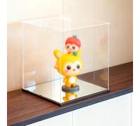 Acrylic Display Case 6 8 10 12 14 16 18 20 In Mirrored Storage Bins High, Anti-dust Clear Acrylic Display Case, Large Countertop Showcase Boxes with Door(15x20xH50cm/6x8x20in)
