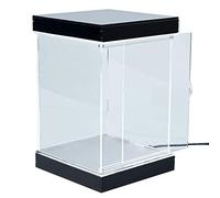 Acrylic Display Case Box, Acrylic Display Case With LED For Figures Collectibles Sliding Doors Transparent Multiple Sizes(26x20x35CM)