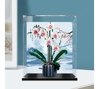 Acrylic Display Case Box for Lego Orchid 10311 Building Blocks Model Set, (The Model NOT Included)(Inkjet)