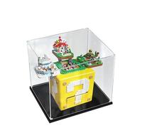 Acrylic Display Case Box for Lego Super Mario Question Mark Block 71395 Building Blocks Model Set,Dust-Proof Transparent Clear Display Box Showcase (Model NOT Included)(2mm)