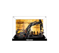 Acrylic Display Case Box for lego technic 42215 volvo ec500 hybrid excavator set for adults, dust proof display box, Clear Showcase, building block storage box, No Model (background)